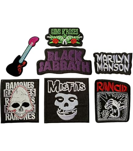 ROCKPATCH Amazon.com: IANZE 15PCS Rock Band Iron on Patches Punk Style
